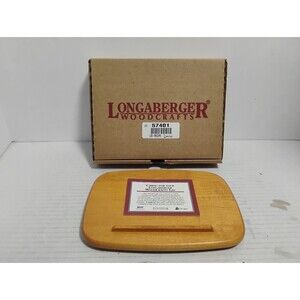 LONGABERGER WOODCRAFTS 100% HARDWOOD MAPLE RECIPE BOX LID NEW IN BOX #57401